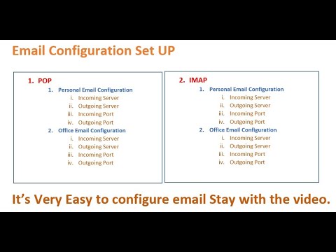 How to Configure Email POP & IMAP #POP3 #IMAP #ConfigureEmail