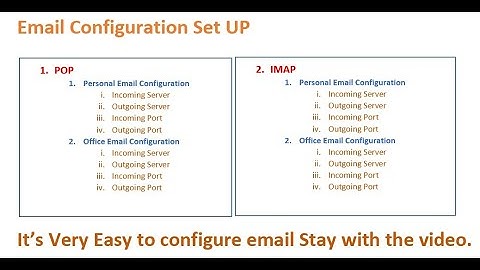 How to Configure Email POP & IMAP #POP3 #IMAP #ConfigureEmail
