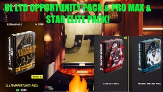 UL LTD OPPORTUNITY PACK! PRO MAX & STAR ELITE PACK, EA BLESSING THIS WEEK, Madden 24 Ultimate Team