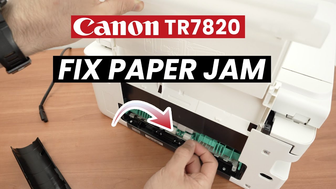Canon Pixma TR7820 : How to Fix a Paper Jam - YouTube
