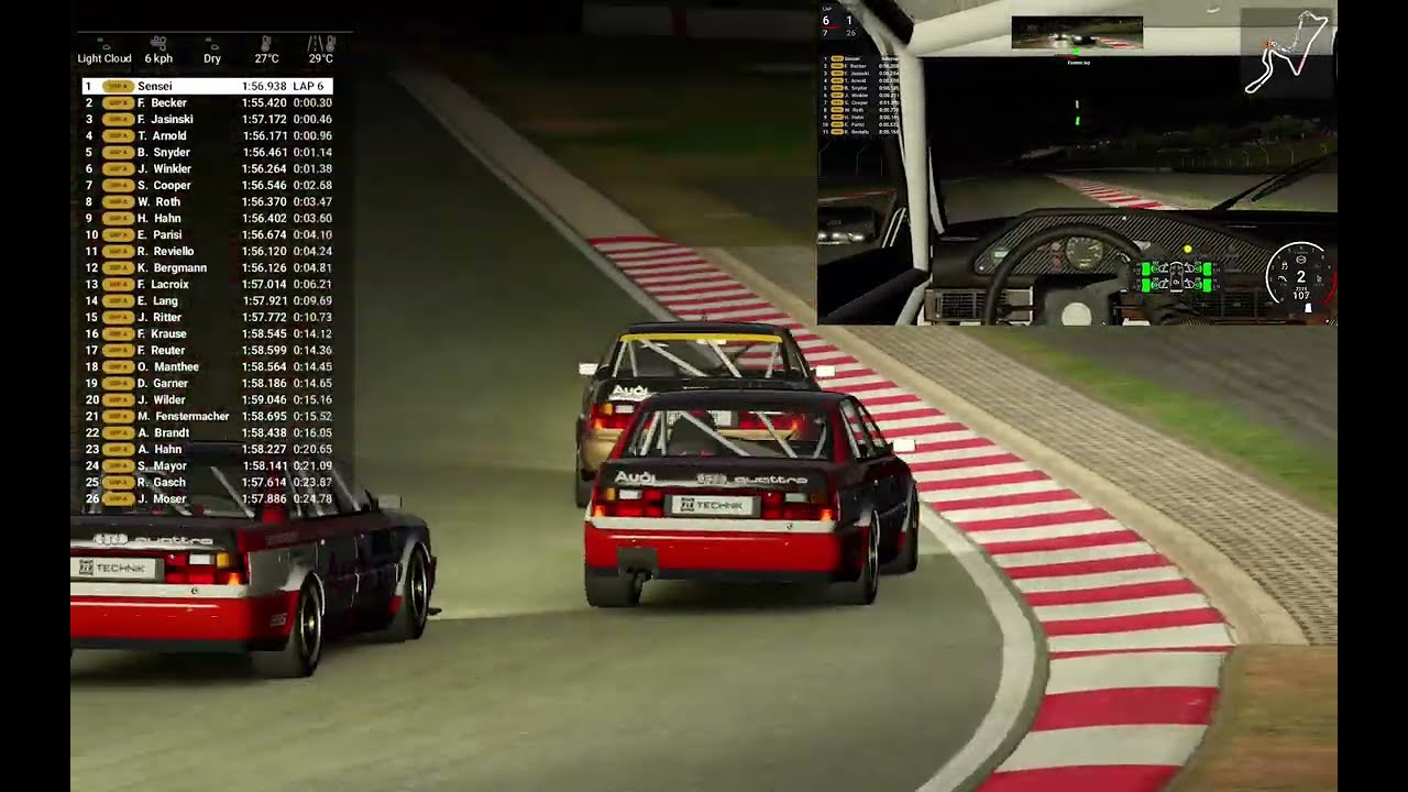 AUTOMOBILISTA2 .Kylami. AudiV8Quattro . night race . 7laps