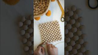 DIY Scandi style Wooden Beads Trivet #craft #diyhomedecor #handmade #cozy