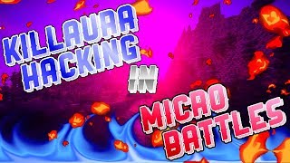 KILLAURA HACKING IN MCPE 1.2.5 MICRO BATTLES