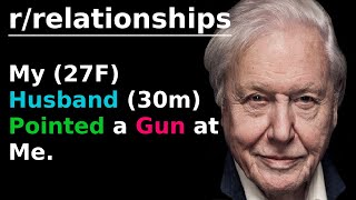 (David Attenborough) My (27F) husband (30m) pointed a gun at me.