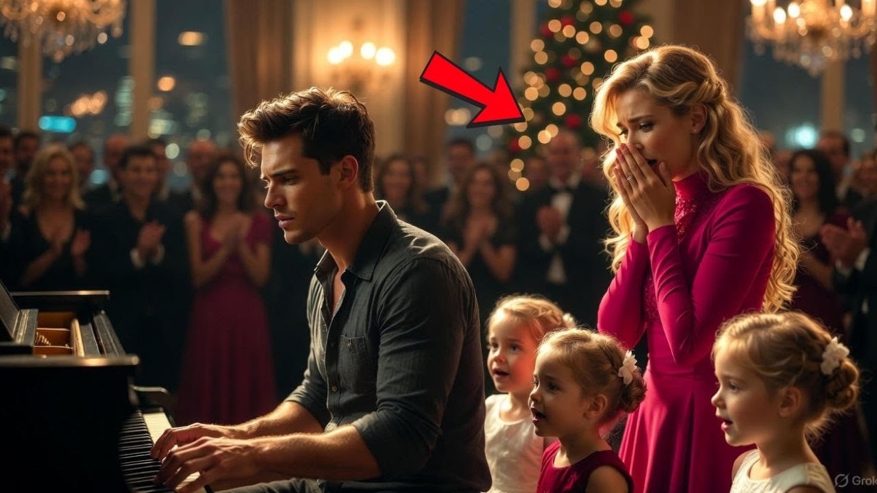 Single dad played a forgotten song—triplet girls froze, hearing the melody their late father hummed