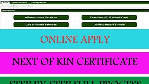 How to Apply Next of Kin Certificate/E-District Assam