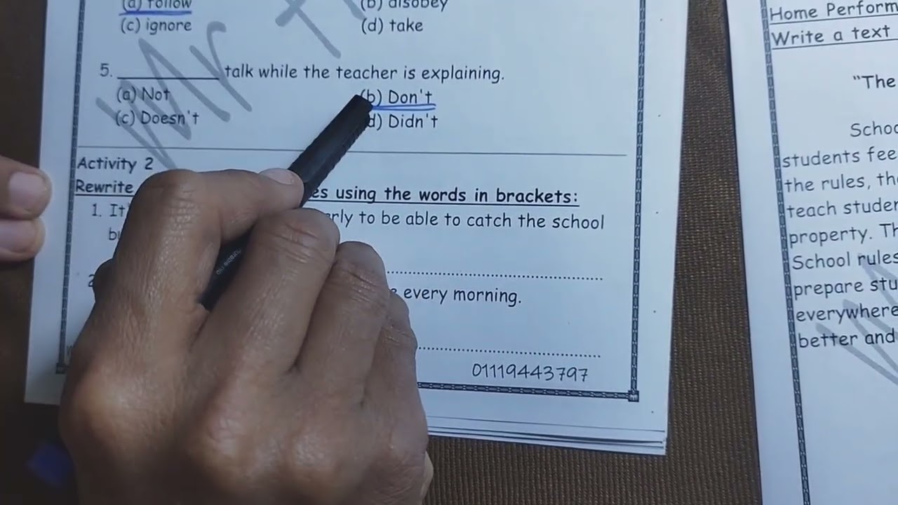 حل تقييمات الاسبوع الأول الصف الثاني الاعدادي لغة انجليزية الترم الثاني 2026