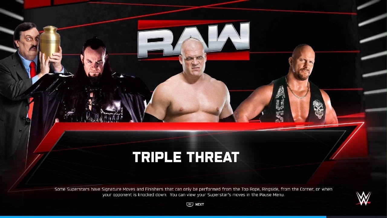 WWE 2K25 Kane vs Undertaker vs Stone Cold Steve Austin