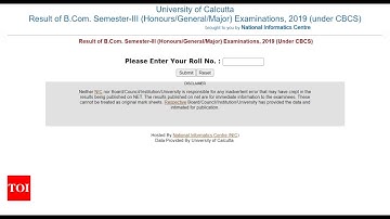 Calcutta University resultaten in 2020 uitgebracht voor B.Com 3e semester, kijk hier