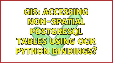 GIS: Accessing non-spatial PostgreSQL tables using OGR Python bindings? (2 Solutions!!)