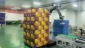 No More Tiring Pallet Work! Collaborative #robot #palletizer machine Handles 10 #food Cartons/Min