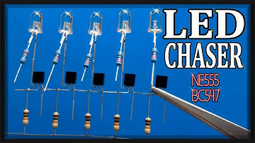 Super LED Chaser Using NE555 and BC547 Transistor