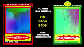 DIGI TOTEM: BASH BROS. COLLECTION - NINJA STYLE!!!... DIGITAL ART, 3D VFX HOLOGRAM ANIMATION