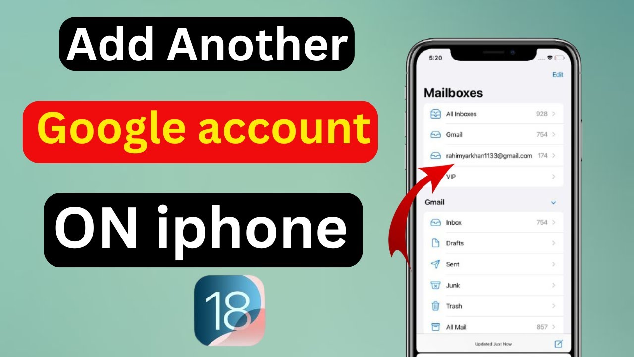 How To Add Another Gmail Account ON Iphone Ios 18 YouTube