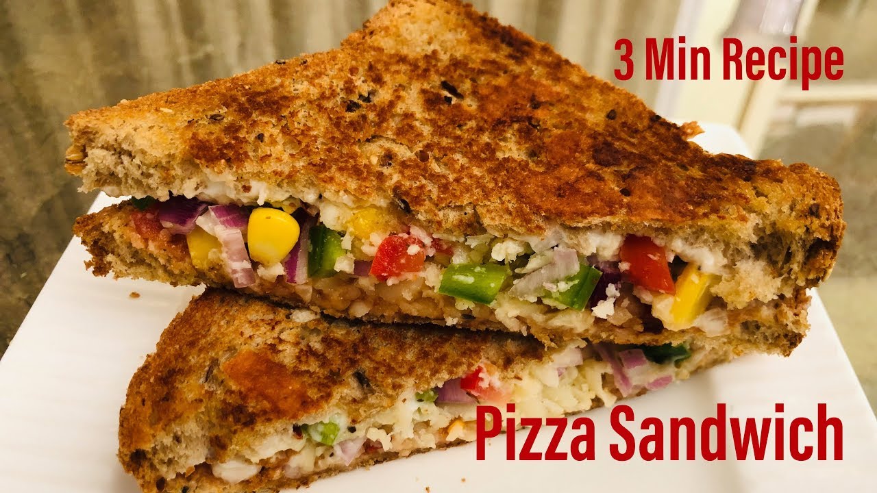 3 मिनट में बनने वाला  पिज़्ज़ा  सैंडविच |  3 min Pizza Recipe | Bread Pizza Sandwich on Tawa Recipe | Anyone Can Cook with Dr.Alisha