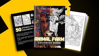 Farm Animal Coloring Book - 50 Coloring Pages for Adults & Teens