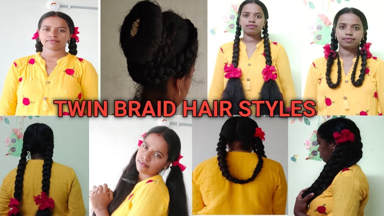 Requested Hair Style || Twin Ribbon Hair style || twin braid with ribbon || my long hair || my style