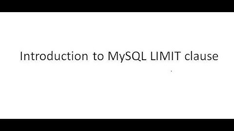 MySQL-LIMIT Clause