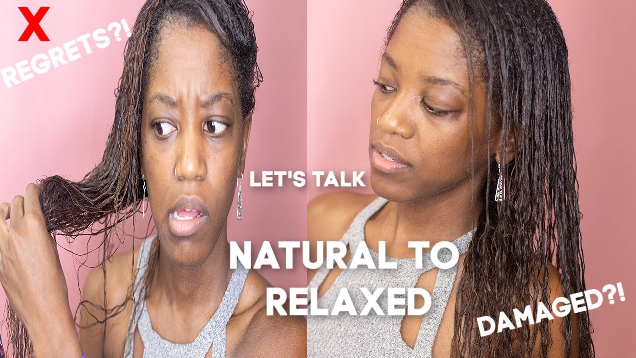 AM I GOING BALD? NATURAL TO RELAXED REGRETS?! DEEP CONDITIONING TALK ...