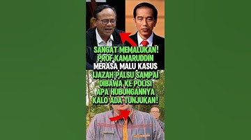 KERAS!! PROF KAMARUDDIN MERASA MALU MELIHAT KASUS IJAZAH PALSU JOKOWI #shorts