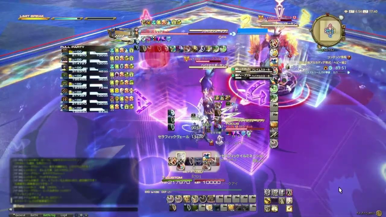 【FF14】ヘビー級2層零式 D3詩人視点(アイトラッキング動画) BRD Eye-tracking M10S