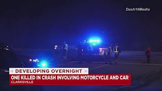 Deadly crash in Clarksville involving a motorcycle