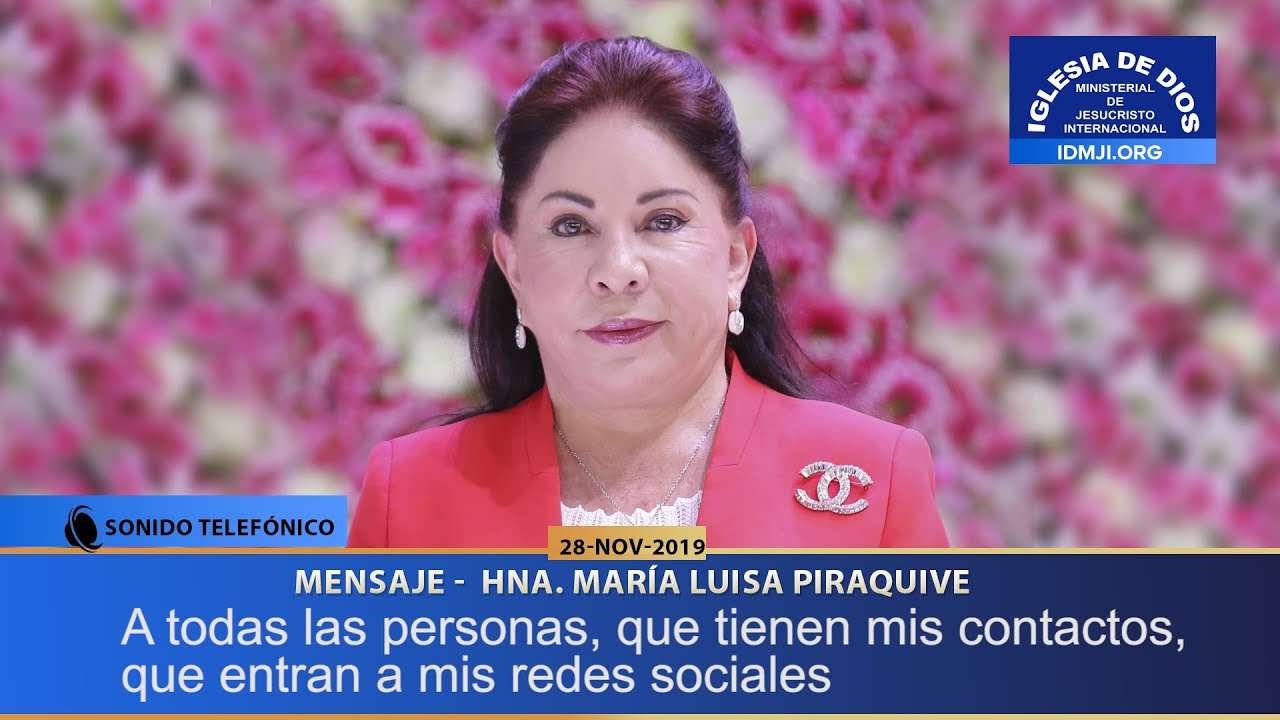 Mensaje Hna. María Luisa Piraquive, 28 Nov 2019 a los suscriptores ...