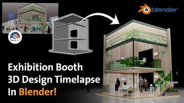 Exhibition Booth 3D Design Timelapse | Realistic Architecture Modeling in Blender