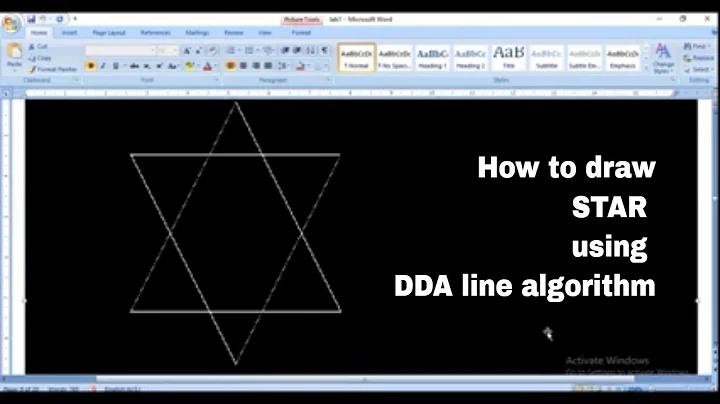Star Pattern Creation | DDA | Computer Graphics Lab | How to create a star using line drawing algo
