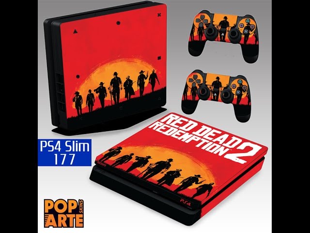 Skin Adesivo Playstation 4 PS4 Slim Red Dead Redemption 2