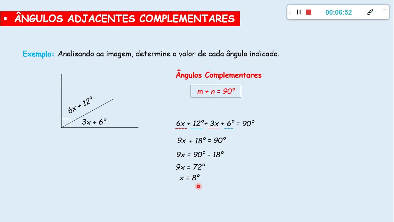 ÂNGULOS COMPLEMENTARES E SUPLEMENTARES - YouTube