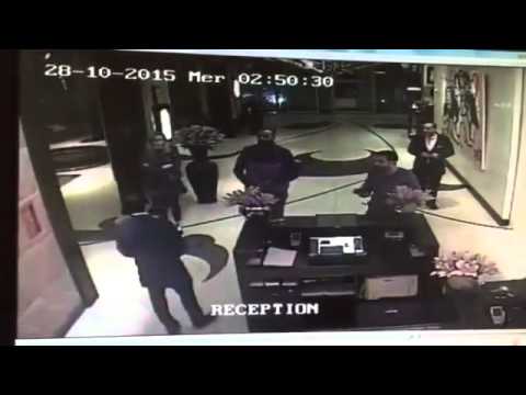 Kickboxer Badr Hari attacking Hotel clerk