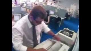 Man Loses Temper with Printer