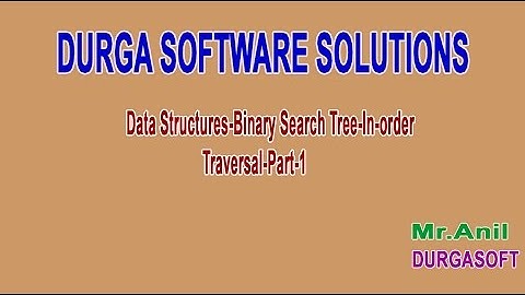 Data Structures Binary Search Tree In-order Traversal Part 1