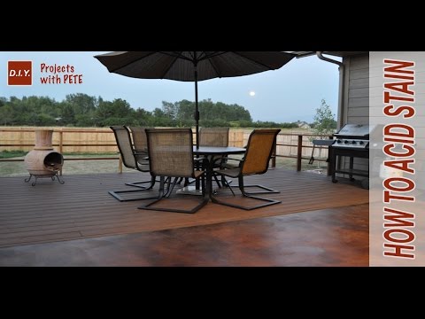 How to Acid Stain Concrete | DIY Acid Stained Concrete Patio