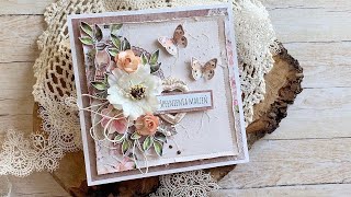 Romantic card || Romantyczna kartka #mysteriousgarden #papermona #altairart #romanticcard