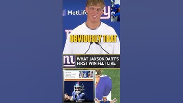 Jaxson Dart Reacts to His First NFL Win as a Starter