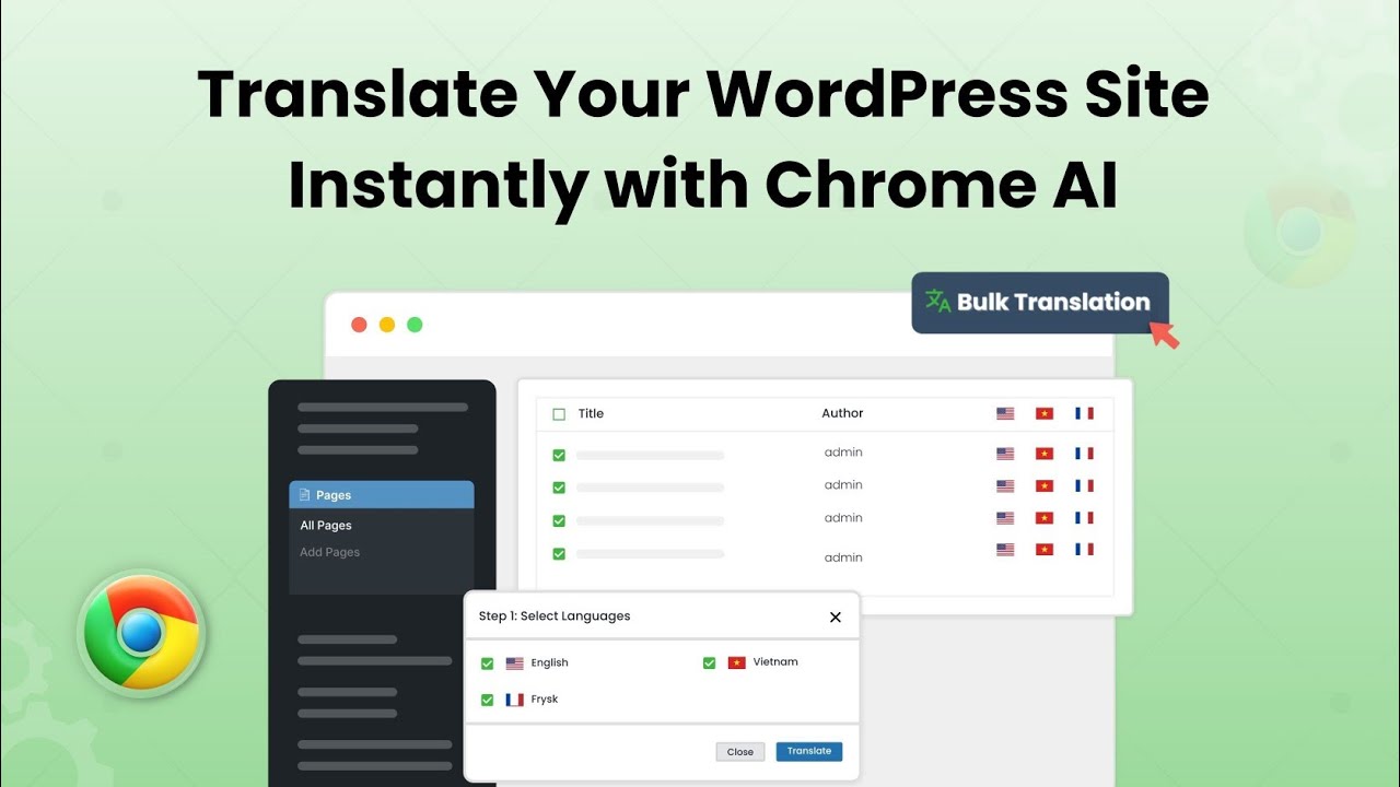 Easy WP Translator – On-Device Chrome AI Translation