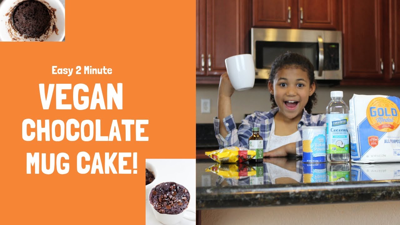2 Minute Vegan Chocolate Mug Cake |  Vegan Dessert | Kids Baking