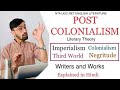 Postcolonialism || Literary Theory Explained with Major Writers and Works in Hindi