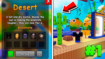 WORLDS FIRST To Unlock DESERT BIOME In Plants Vs Brainrots..