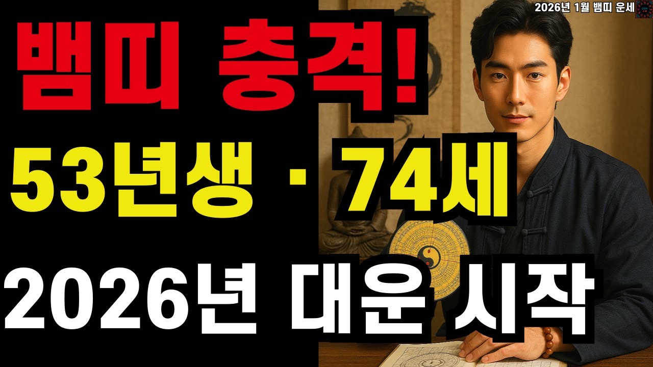 뱀띠 기대해도 됩니다!!! 2026년 1953년생 74세 계사생 1월 뱀띠운세 배신당했던 모든날을 보답받습니다 대운이 시작되고 금은보화 쏟아진다!ㅣ 2026년 병오년 74세 운세