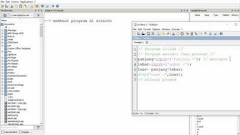 Membuat Program Menggunakan Scinotes