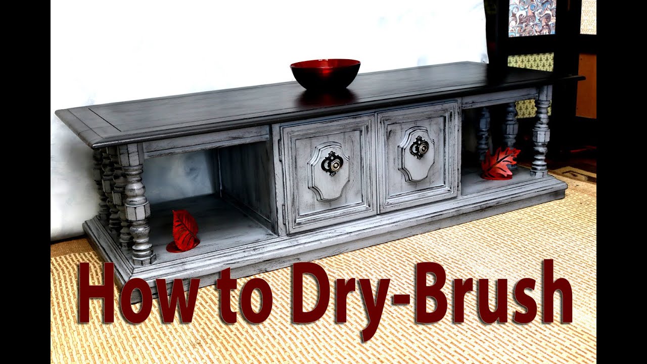 HOW TO DRY BRUSH FURNITURE REFURBISH WITH CHALK PAINT USING DRYBRUSH