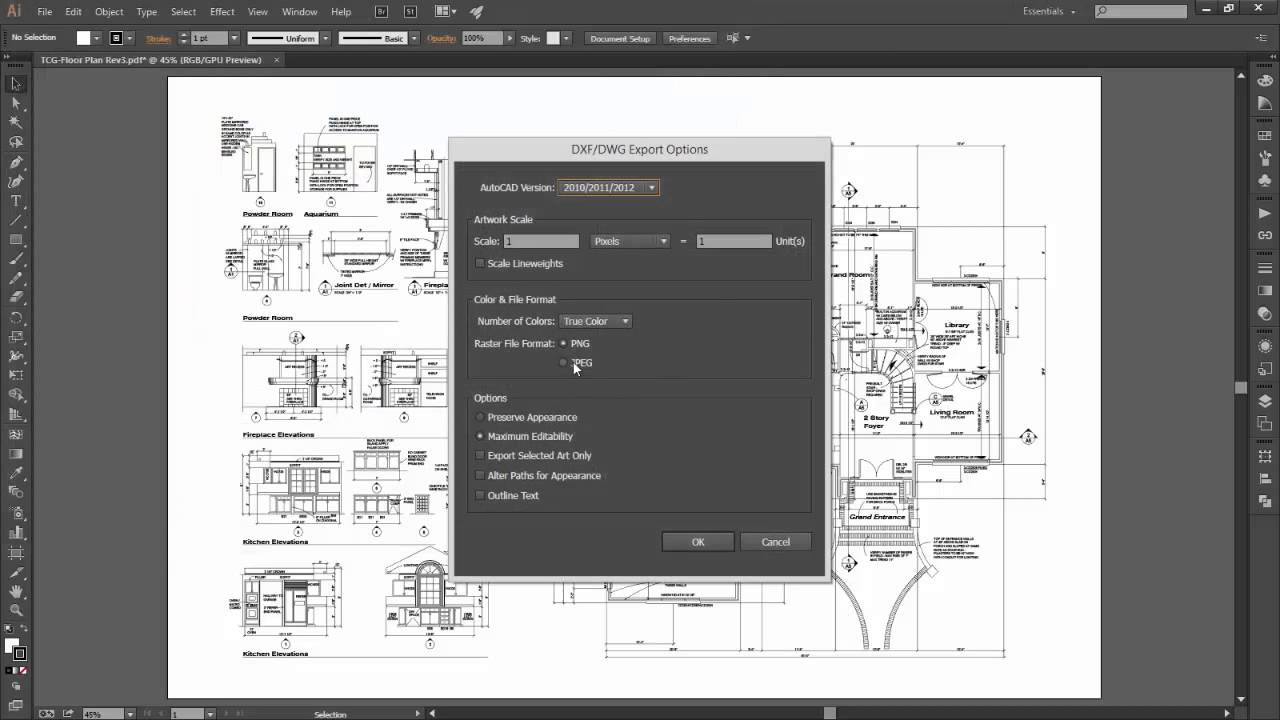 pdf autocad çevirme