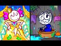Max Can't Become Popular - RICH QUEEN VS BROKE KING Pencilanimation Funny Animated Film