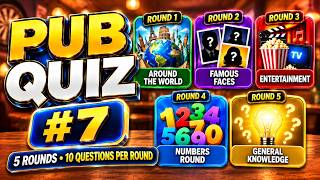 The Ultimate Pub Quiz #6 🧠 | 50 Questions, 5 Rounds – Can You Score 40/50? screenshot 1