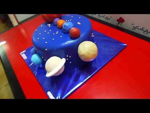 პლანეტები, დეკორატიული მარცეპანის ტორტები. შეკვეთა: 593 756 700, \"გრანტის ტორტები\"