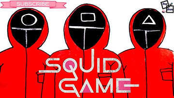 How to Draw Squid Game Workers Mask Step by Step Easy . @biddabidhan