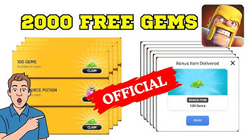 HURRY! Get 2000 Gems For Free In Clash Of Clans | COC free gems (OFFICIAL)